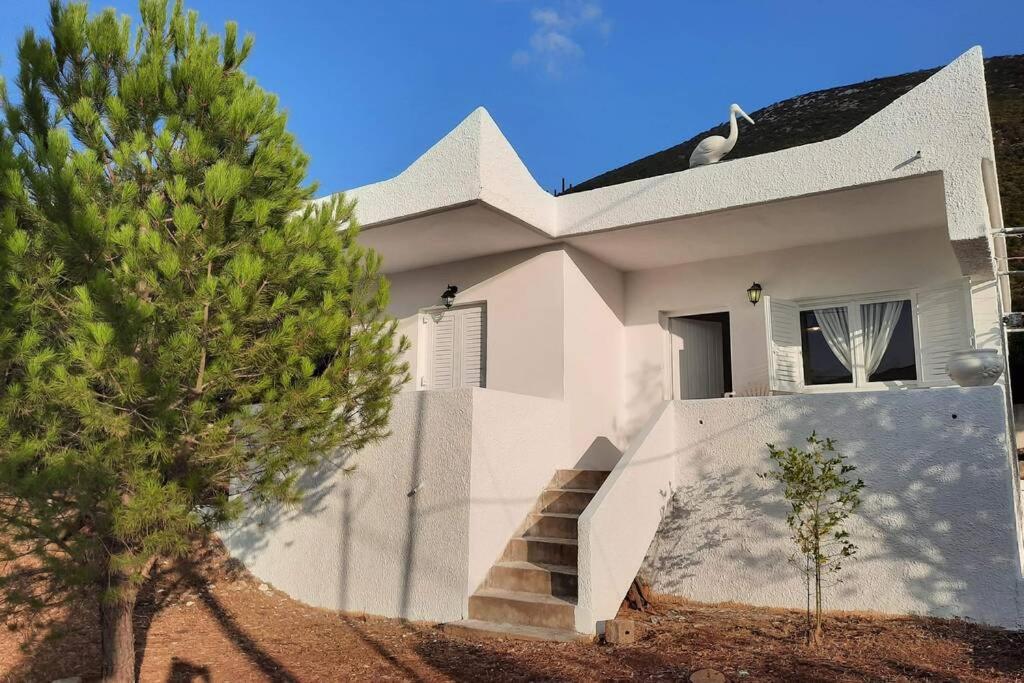 White Villa In Olive Trees And Seaview To Panagia Almiropótamos Екстериор снимка