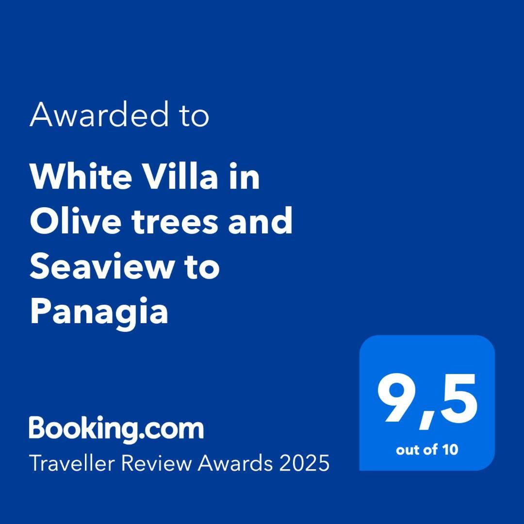 White Villa In Olive Trees And Seaview To Panagia Almiropótamos Екстериор снимка